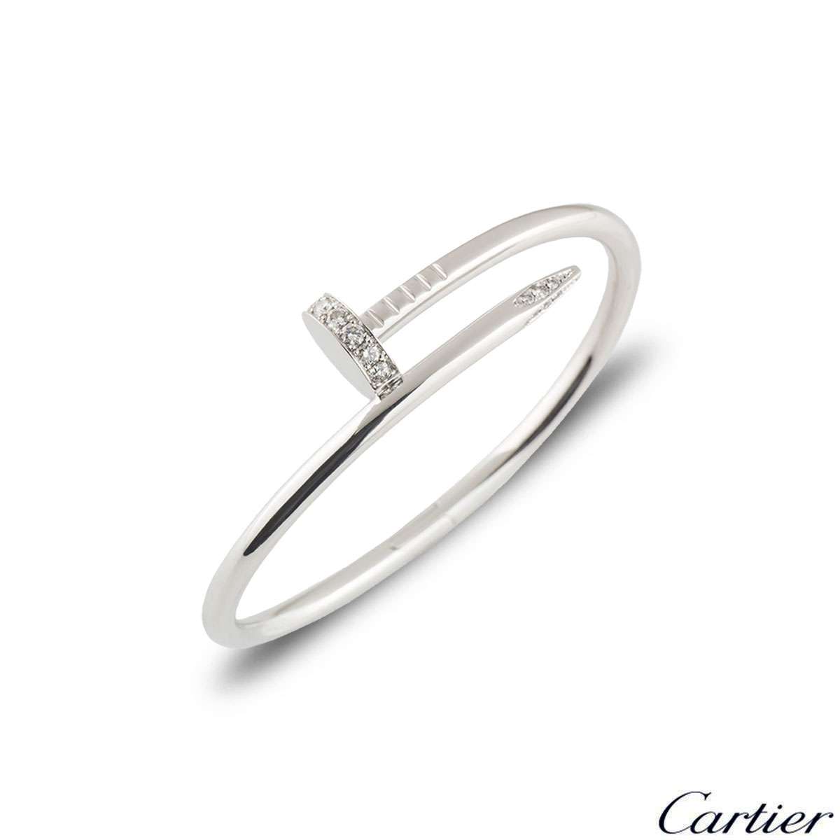 cartier nail bangle white gold